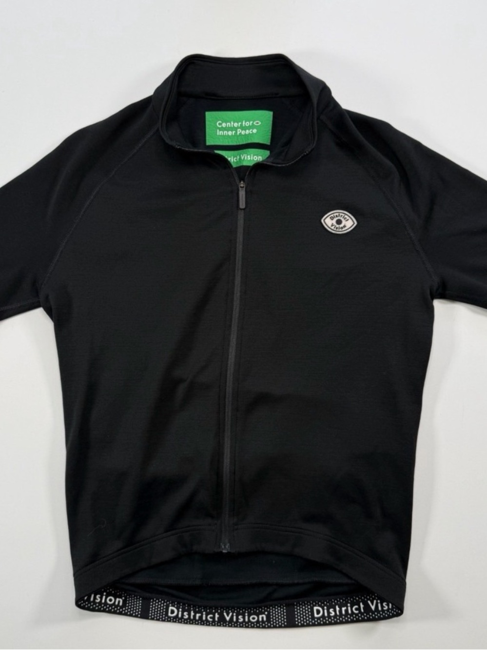 District Vision Men's Black Full-Zip Cycling Jersey